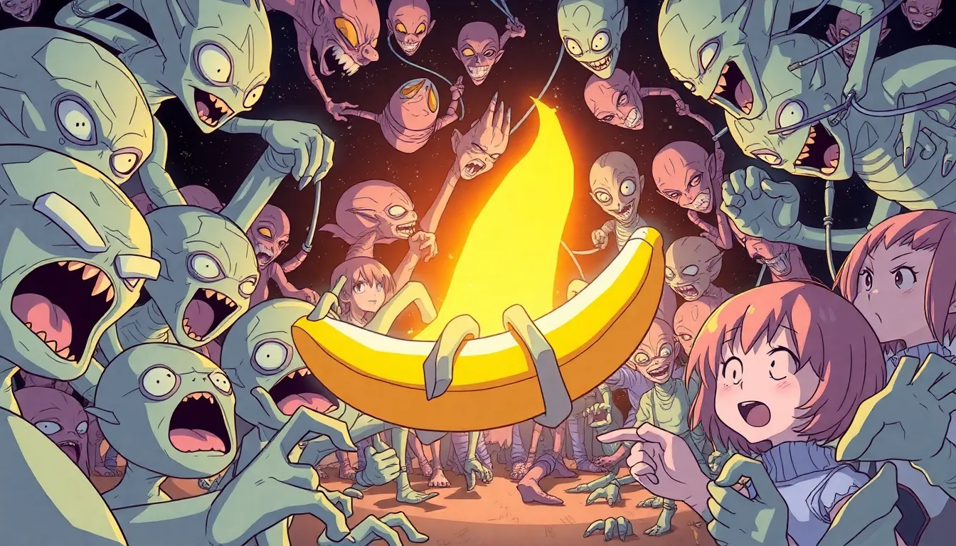 a polemica da banana voltou e final absurdo dandadan episodio 8 2